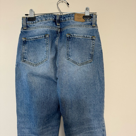 Koaj Norini Boyfriend Straight Leg Jeans Women's 4 Blue Distressed Medium Wash - Picture 5 of 10